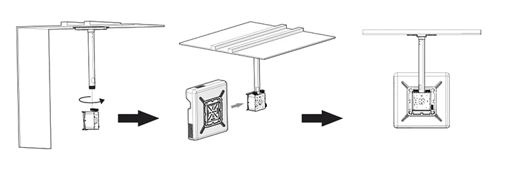 Vtex Universal 1000Mm Arm 40Kg Heavy Duty Support Lateral Tilt Projector Bracket Ceiling Mount Fine Tune Ceiling Projector Mount